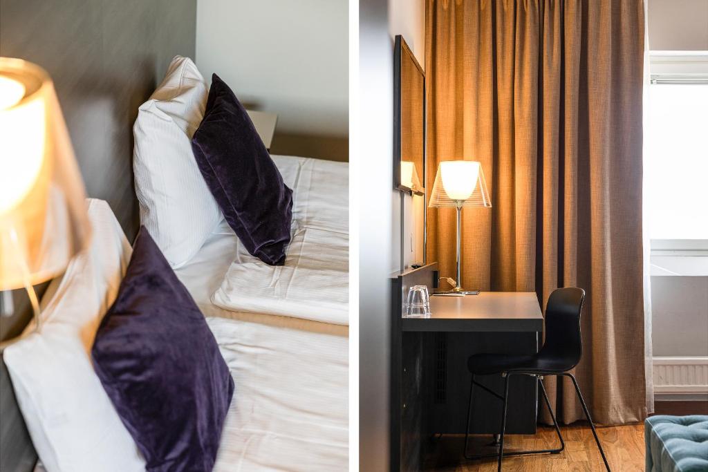 Postel nebo postele na pokoji v ubytování Quality Hotel Sundsvall