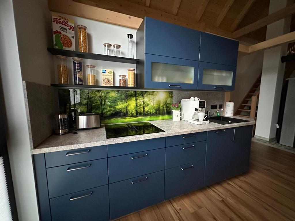Kuchyň nebo kuchyňský kout v ubytování Der Welfenshof