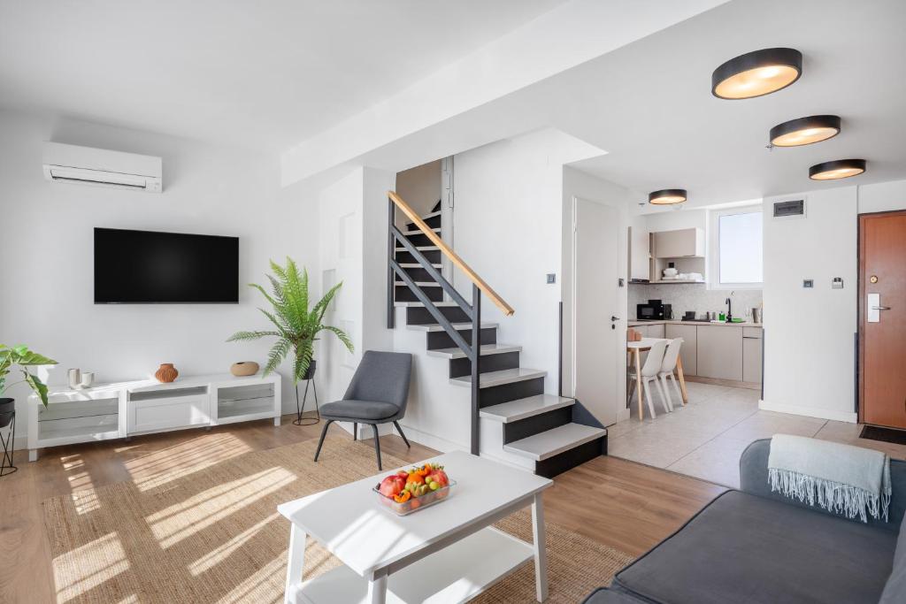 Kuchyň nebo kuchyňský kout v ubytování Florin Apart Hotel