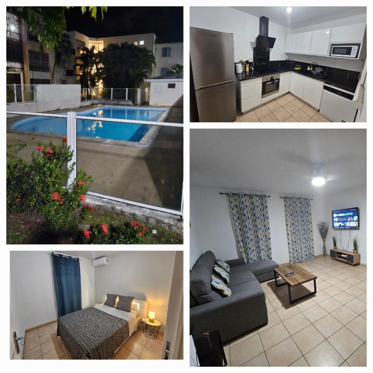 Bazén v ubytování NEW Appart 2 chambres avec piscine proche aeroport nebo v jeho okolí