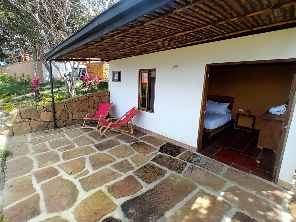 Balkón nebo terasa v ubytování Hotel Cariguá