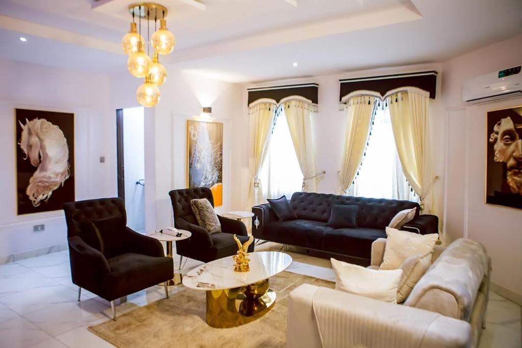 Posezení v ubytování TAJ Suites