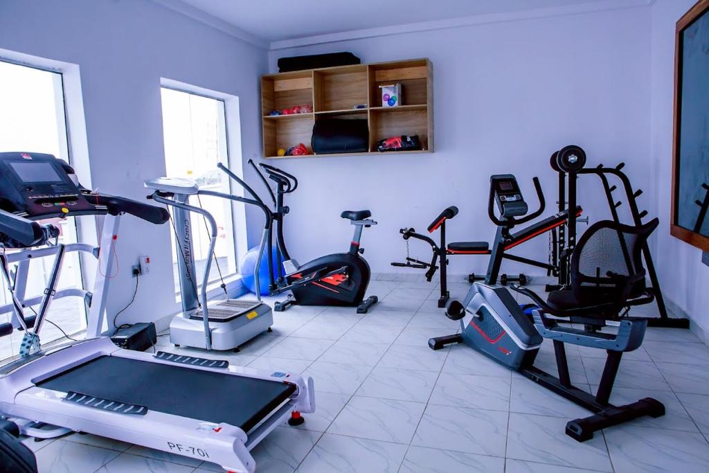 Fitness centrum a/nebo fitness zařízení v ubytování TAJ Suites
