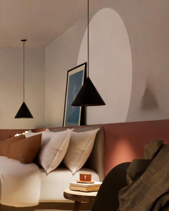 Postel nebo postele na pokoji v ubytování Hotel Doolin
