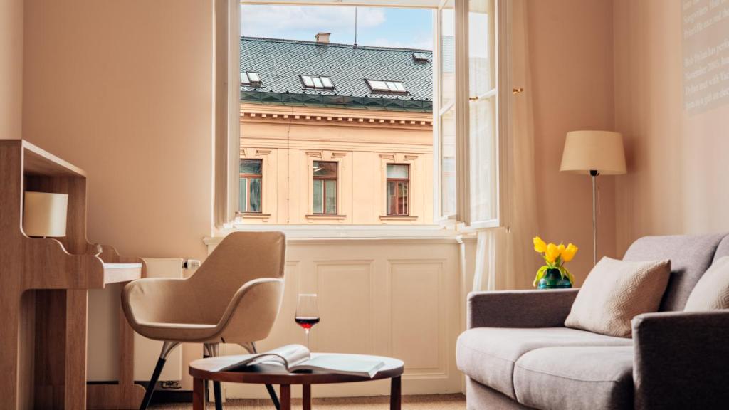 Posezení v ubytování Boutique Hotel Klarov