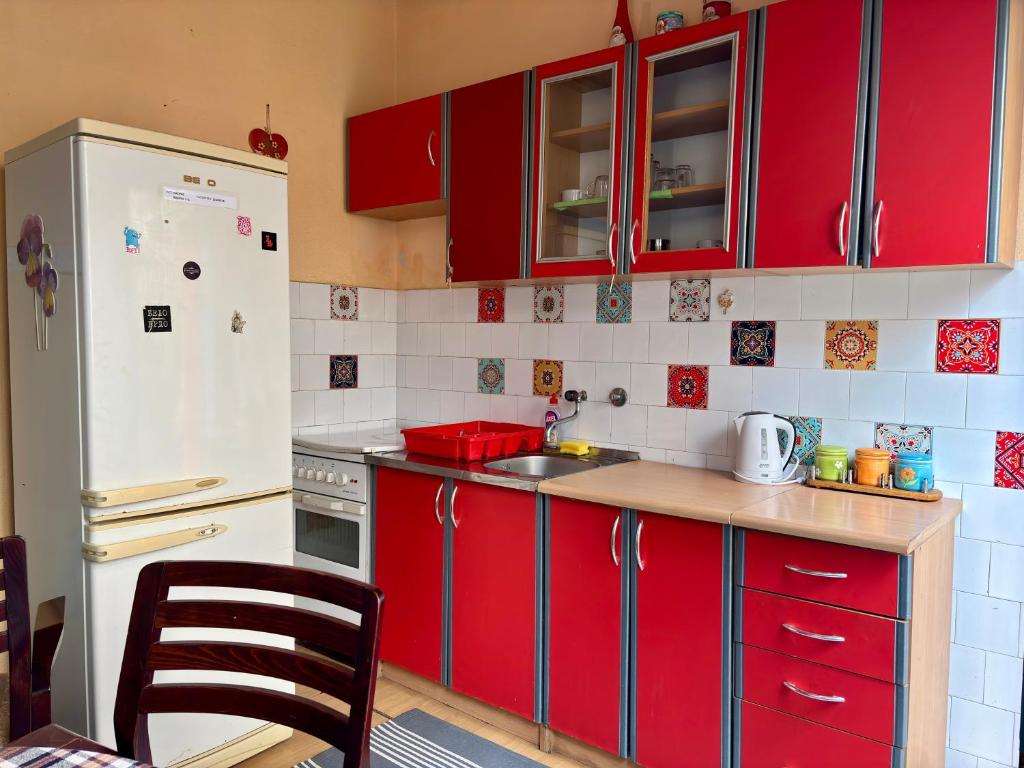 Kuchyň nebo kuchyňský kout v ubytování Vracar Affordable Suites - Vracar Povoljni Stanovi