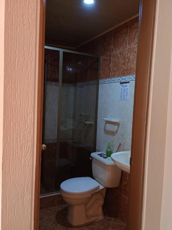 Koupelna v ubytování Hoteles Bogotá Inn Galerías