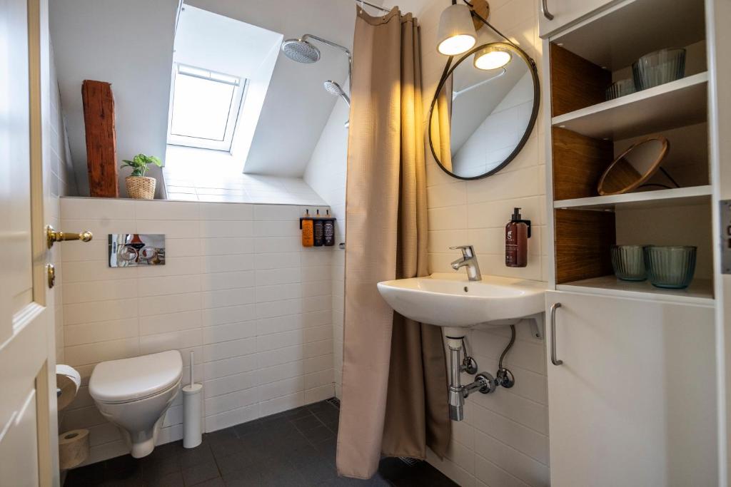 Koupelna v ubytování Kellers Badehotel