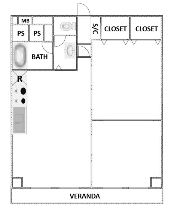 a floor plan of a bathroom with a toilet at 新宿駅 西武新宿駅近 歌舞伎町の快適ゲストハウス LoE3 in Tokyo