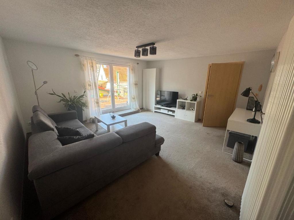 Χώρος καθιστικού στο Ferienwohnung in Engelsbach, Thüringer Wald