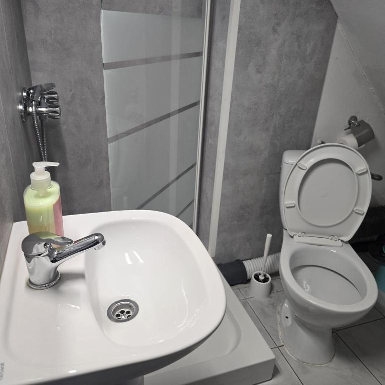 Koupelna v ubytování Zajazd Rybaki