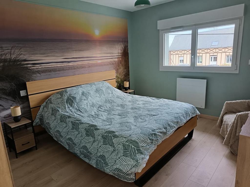 Postel nebo postele na pokoji v ubytování Gîte Axel'Air