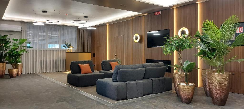 TV a/nebo společenská místnost v ubytování Mini Hotel on Brovarskaya