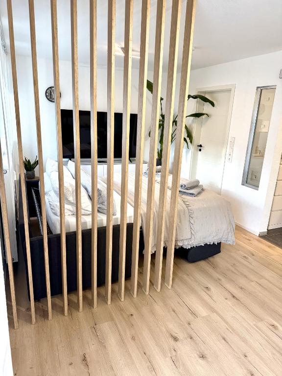 Postel nebo postele na pokoji v ubytování Das 1 Zimmer Apartment