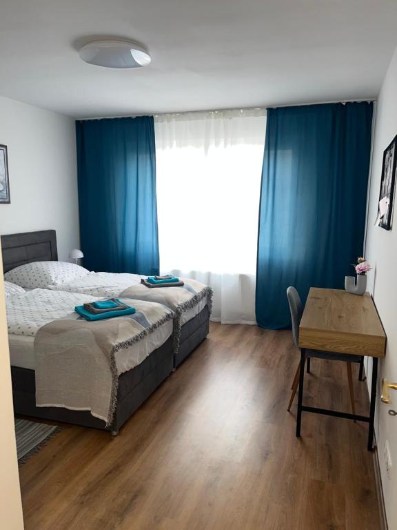 Postel nebo postele na pokoji v ubytování Apartment Nähe Messe Philharmonie, Rüttenscheid,Uniklinikum