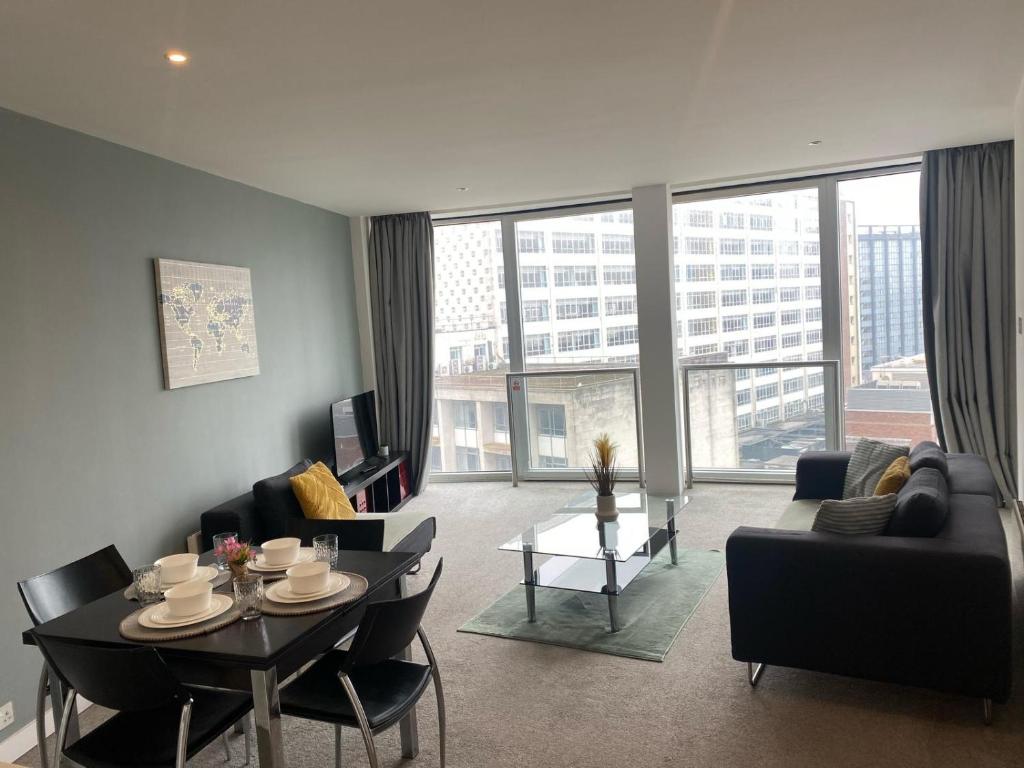 Posezení v ubytování Birmingham City Centre, 1-Bedroom Apartment