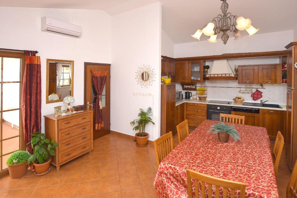 Kuchyň nebo kuchyňský kout v ubytování Apartment and Rooms Artina