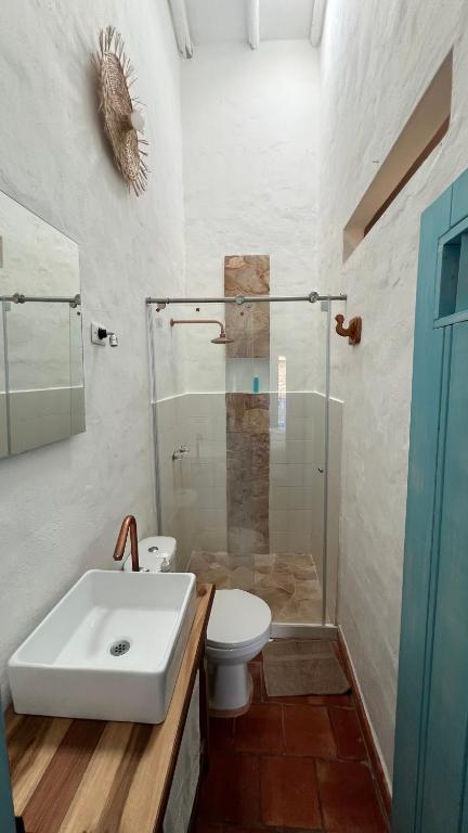 Koupelna v ubytování Casa Quintanilla Barichara