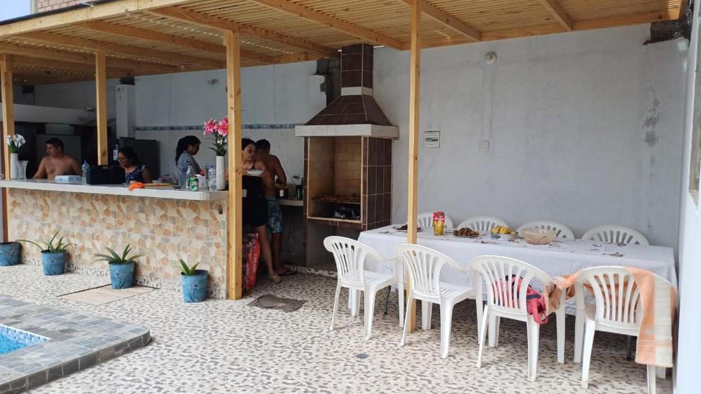 Restaurace v ubytování Hospedaje Los Lobos