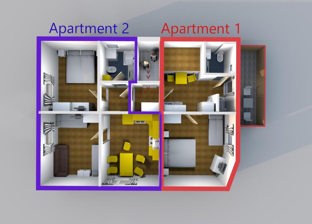 Půdorys ubytování Ferienwohnung Schupfer