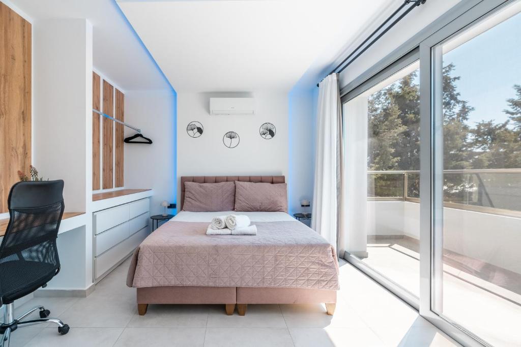 Postel nebo postele na pokoji v ubytování M&B Luxury Villa