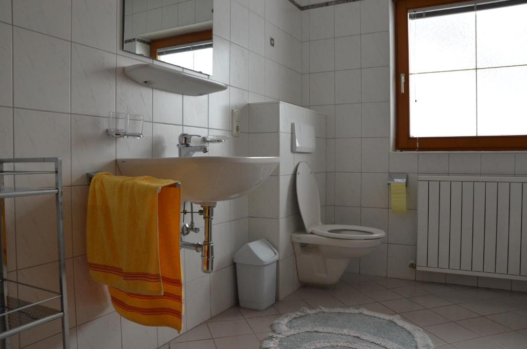 Koupelna v ubytování Haus Stefan