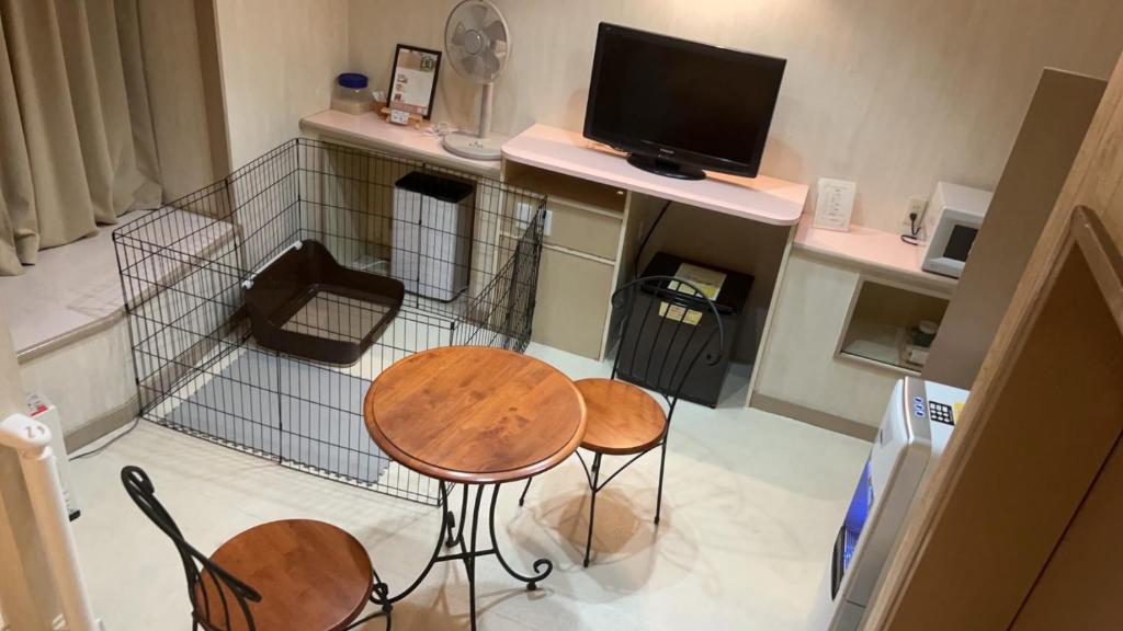TV a/nebo společenská místnost v ubytování Hotel Lucia at Maebashi Akagi