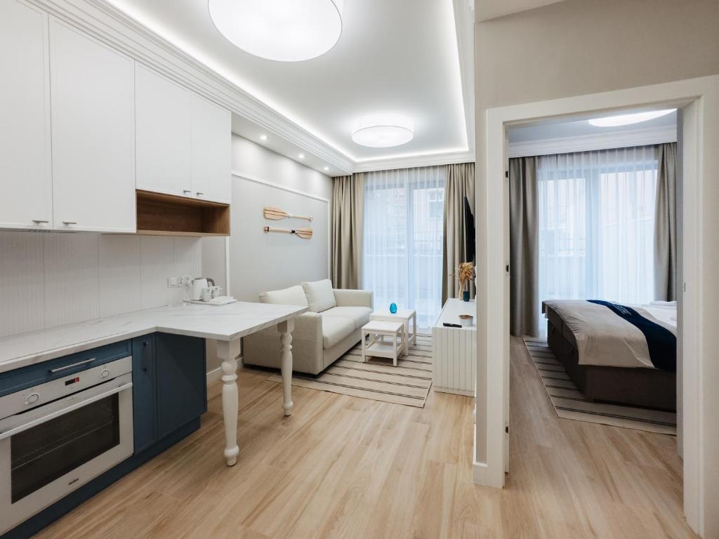 Kuchyň nebo kuchyňský kout v ubytování Pulaski Residence