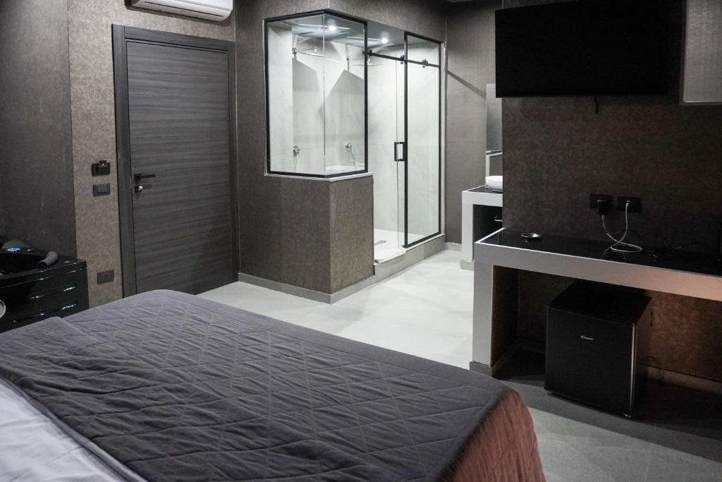 Koupelna v ubytování Hotel El Pamas