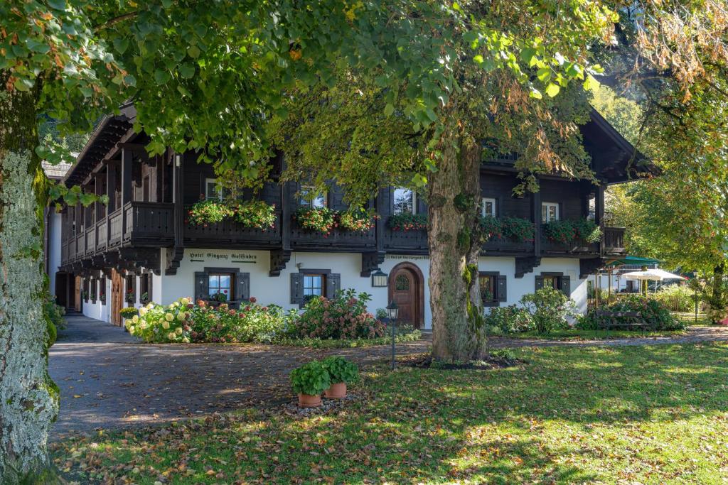 Vonkajšia záhrada v ubytovaní Romantikhotel Die Gersberg Alm