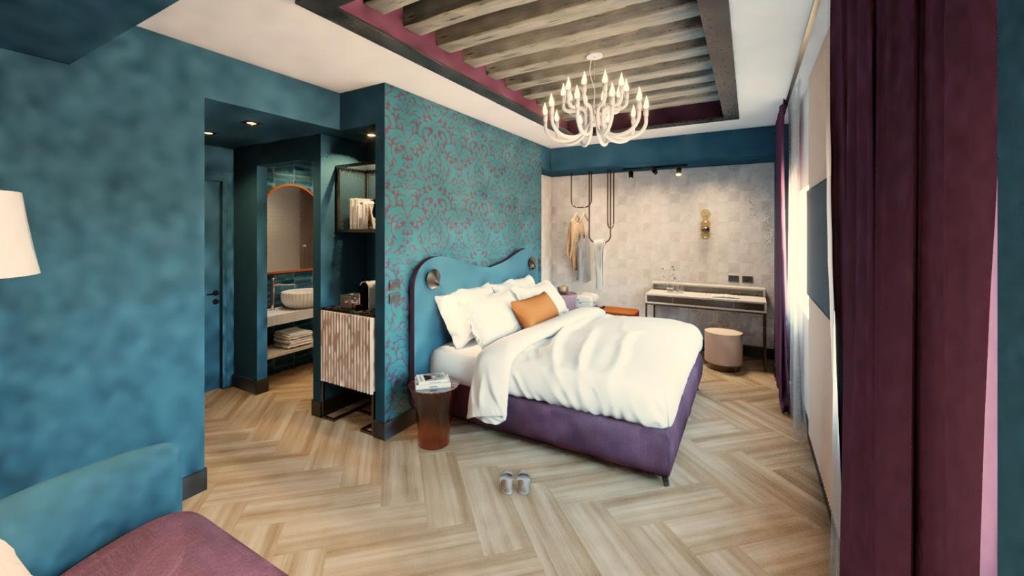 Postel nebo postele na pokoji v ubytování Hotel Ca' D'Oro - WENICE Deep Culture