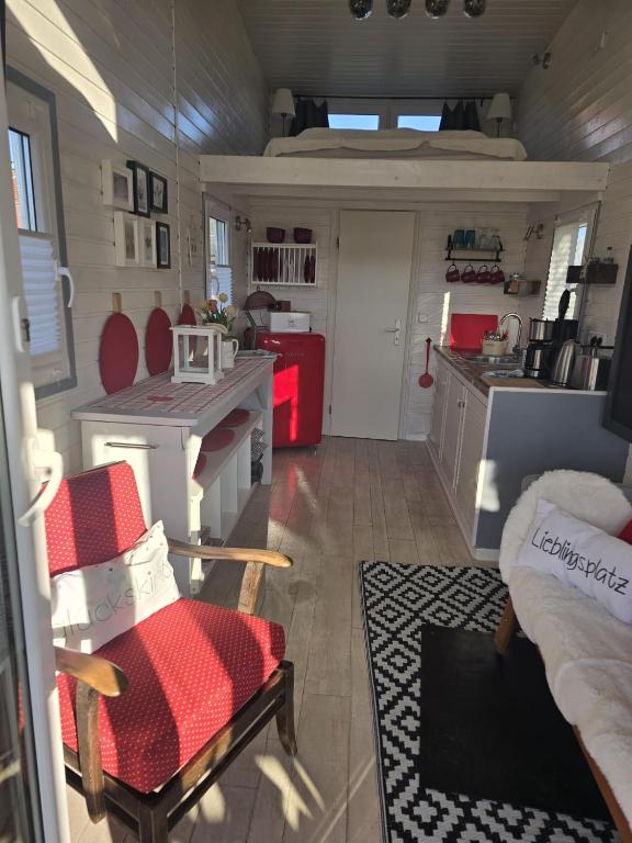 Kuchyň nebo kuchyňský kout v ubytování Tiny House