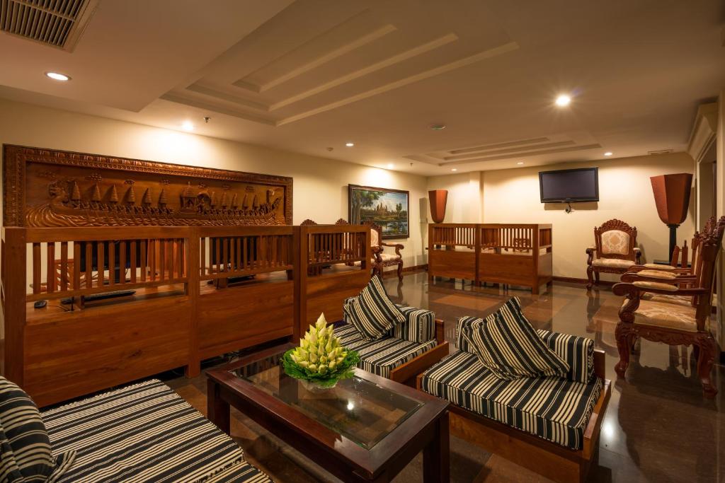 TV a/nebo společenská místnost v ubytování Angkor Miracle Resort & Spa