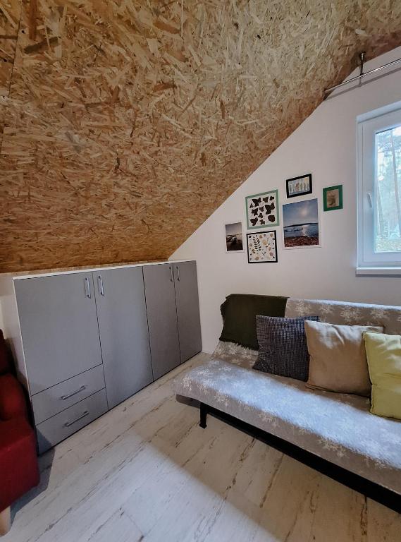 Postel nebo postele na pokoji v ubytování Cudnie tu - Borsk