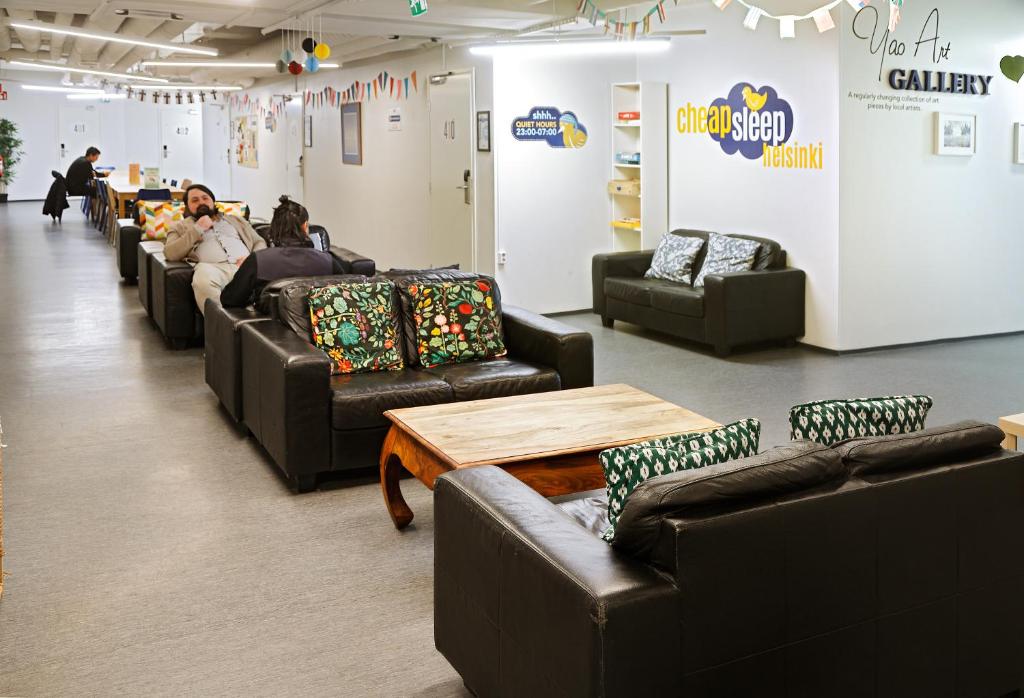 Posezení v ubytování CheapSleep Hostel Helsinki