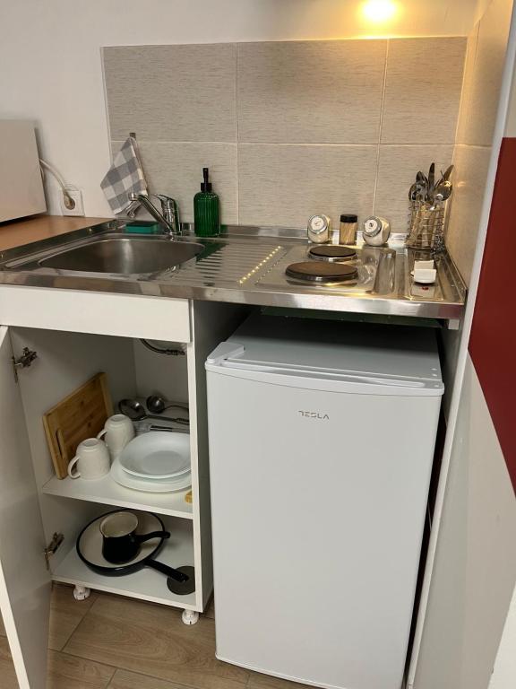 Cucina o angolo cottura di 'MONAS' mini apartments