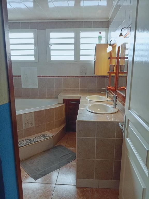 Koupelna v ubytování Appartement Le Papangue