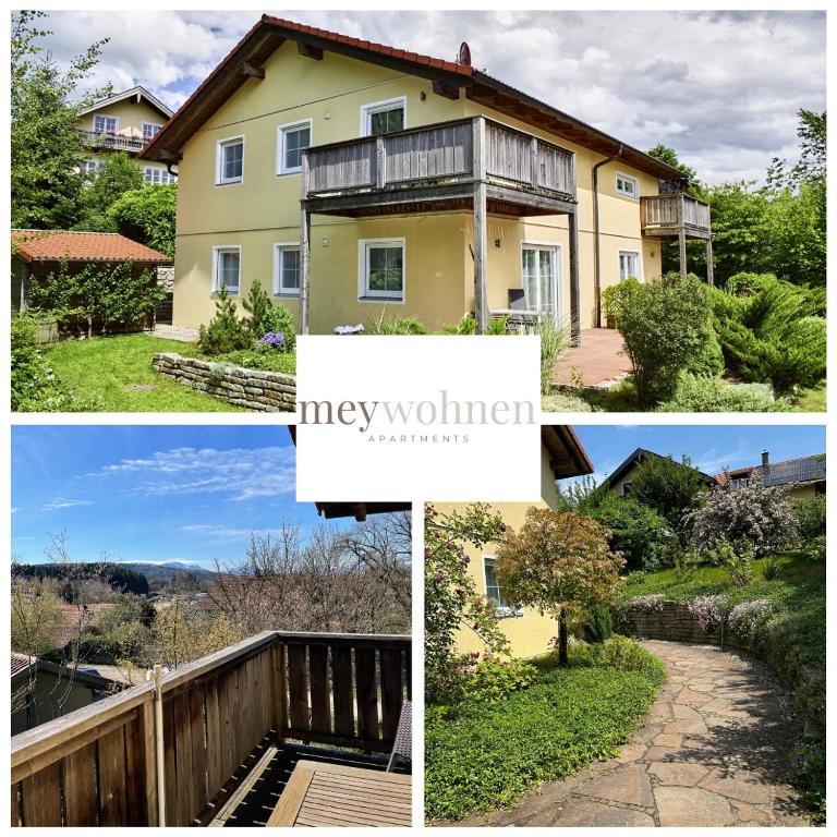 a collage of three pictures of a house at meywohnen Bad Endorf in Bad Endorf