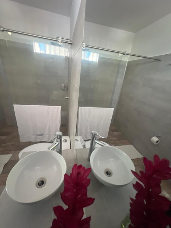 Koupelna v ubytování Hotel Casa Cuenca