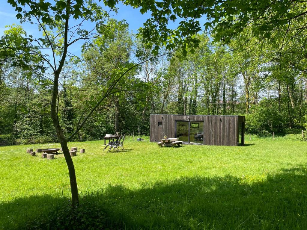 Zahrada ubytování Time-Out Cabin