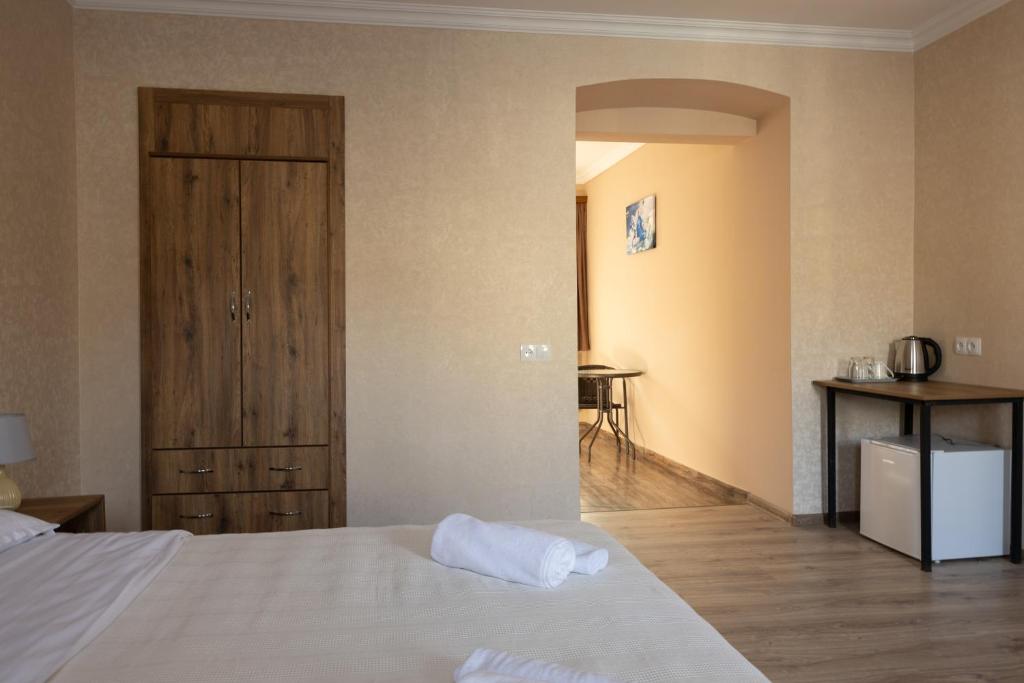Postel nebo postele na pokoji v ubytování Bliss House