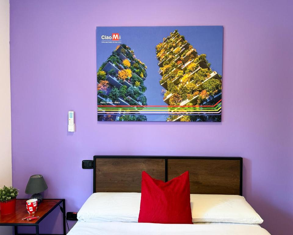 Postel nebo postele na pokoji v ubytování CiaoMi - Hostel & Long Stay - Milano Niguarda & Bicocca