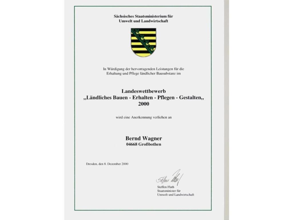Certifikát, hodnocení, plakát nebo jiný dokument vystavený v ubytování Alte Kaeserei Comfortable holiday residence