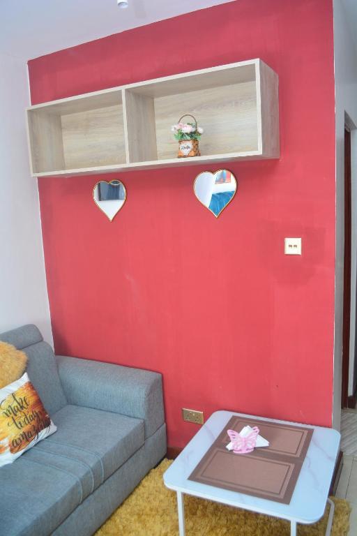 Ein Sitzbereich in der Unterkunft Simba Bnb Karen