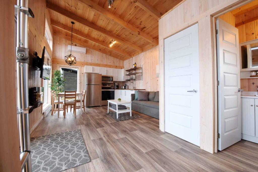 Kuchyň nebo kuchyňský kout v ubytování Chalets Nautika