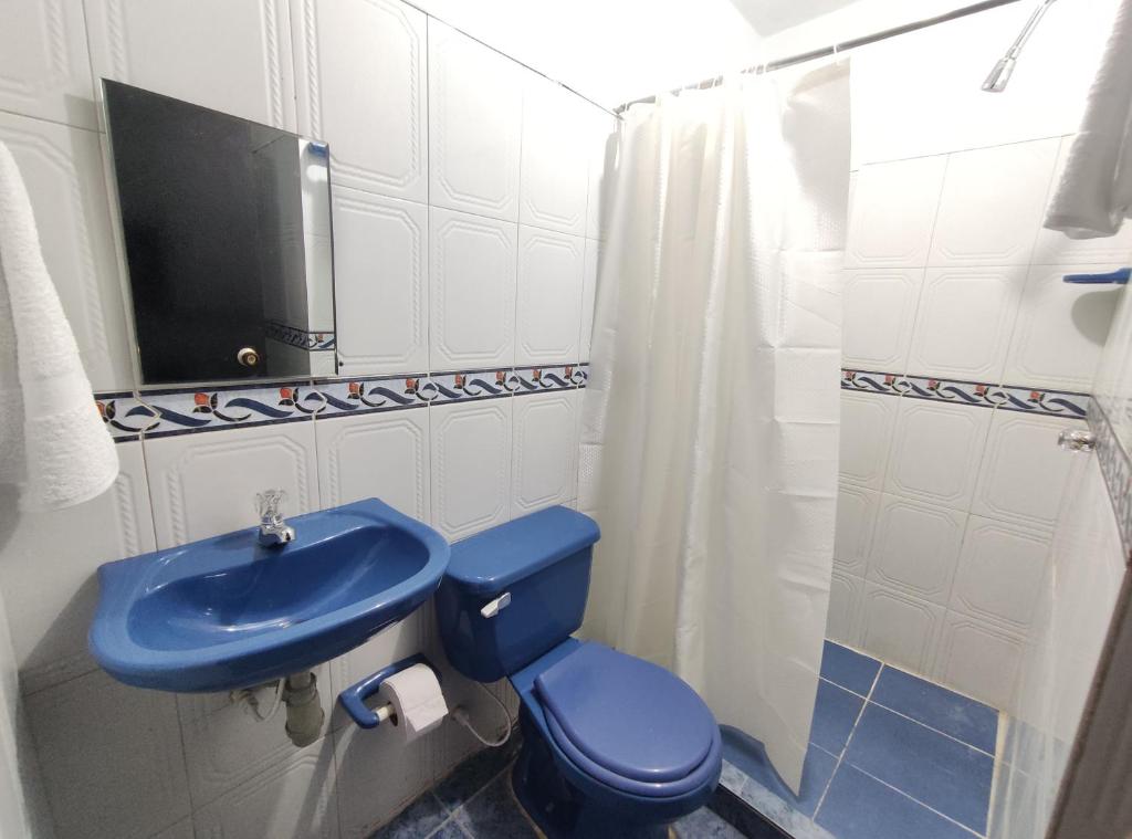 Koupelna v ubytování Acogedor apartamento en Cúcuta