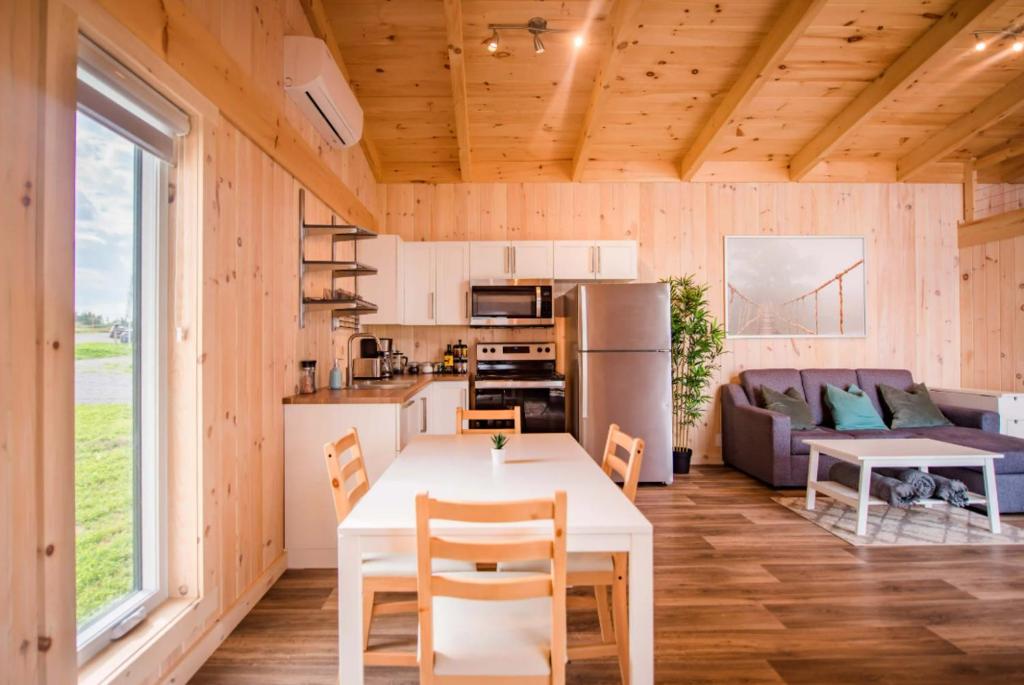 Kuchyň nebo kuchyňský kout v ubytování Chalets Nautika