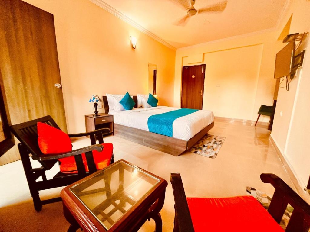 Postel nebo postele na pokoji v ubytování The southern Soul Beach Resort -close to calangute beach Managed By Shivam Resort