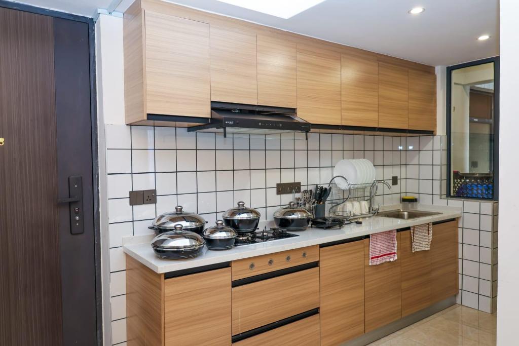 Kuchyň nebo kuchyňský kout v ubytování D-C 511 Loftel apartment