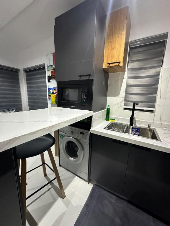 Kuchyň nebo kuchyňský kout v ubytování Olu's Condo